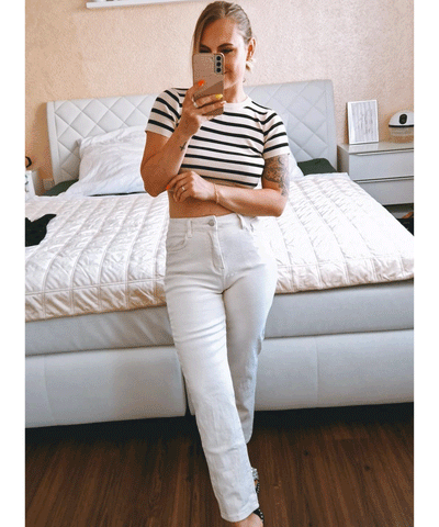 Crop T-Shirt Maite Beige  Ladypolitan ♡   