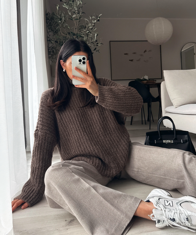 Rollkragen Pullover Tanny Braun Ladypolitan ♡