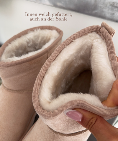 Gefütterte Boots Sana Hoch Beige Ladypolitan ♡