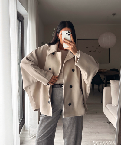Oversize Jacke Joana Hellbeige