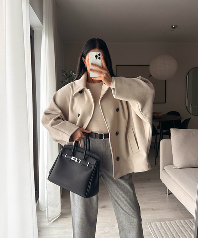Oversize Jacke Joana Hellbeige