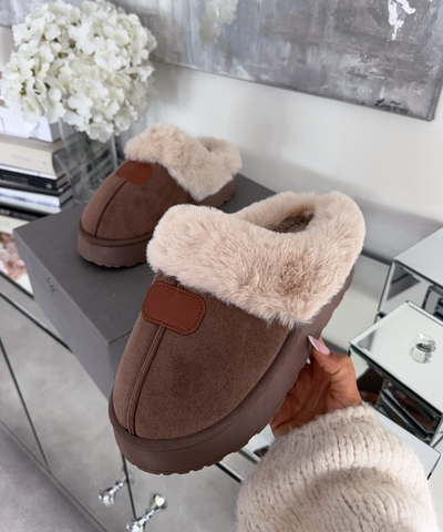 Gefütterte Pantolette Lena Braun Ladypolitan ♡