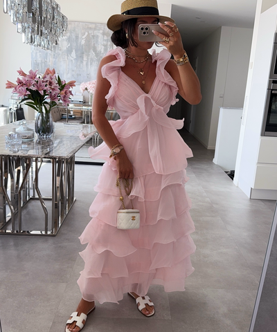 Maxi Kleid Solaya Rosa Ladypolitan ♡