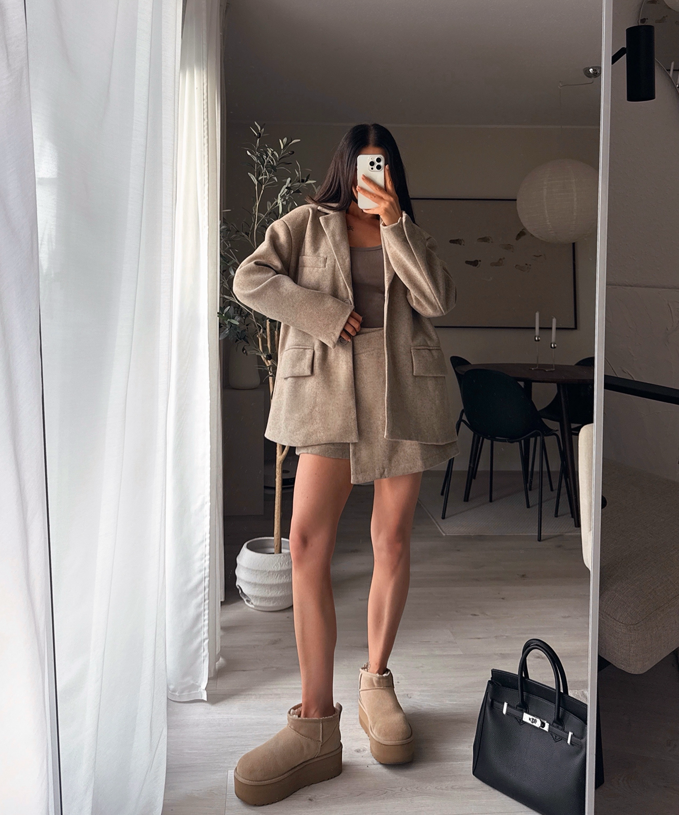 Wollfilz Look Hosenrock Sara Beige