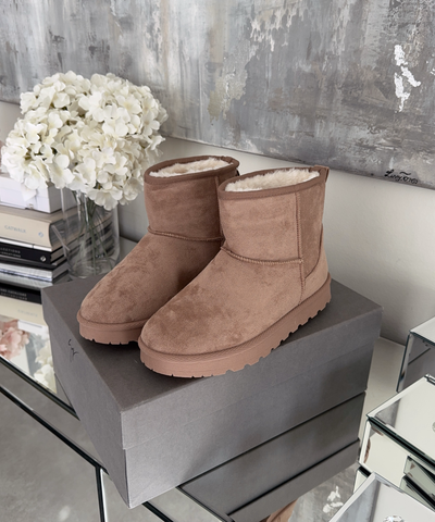 Gefütterte Boots Sana Hoch Taupe Ladypolitan ♡