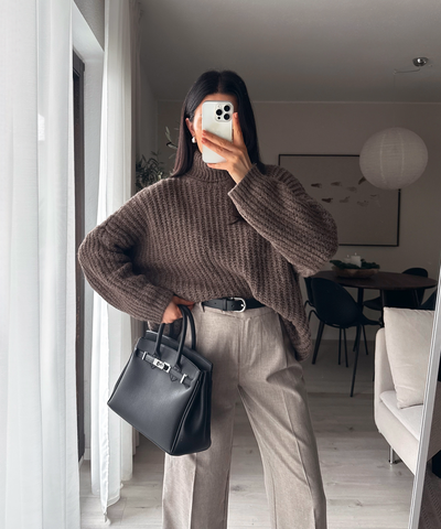 Rollkragen Pullover Tanny Braun Ladypolitan ♡