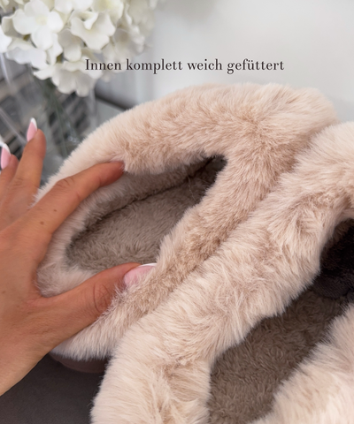 Gefütterte Pantolette Lena Braun Ladypolitan ♡