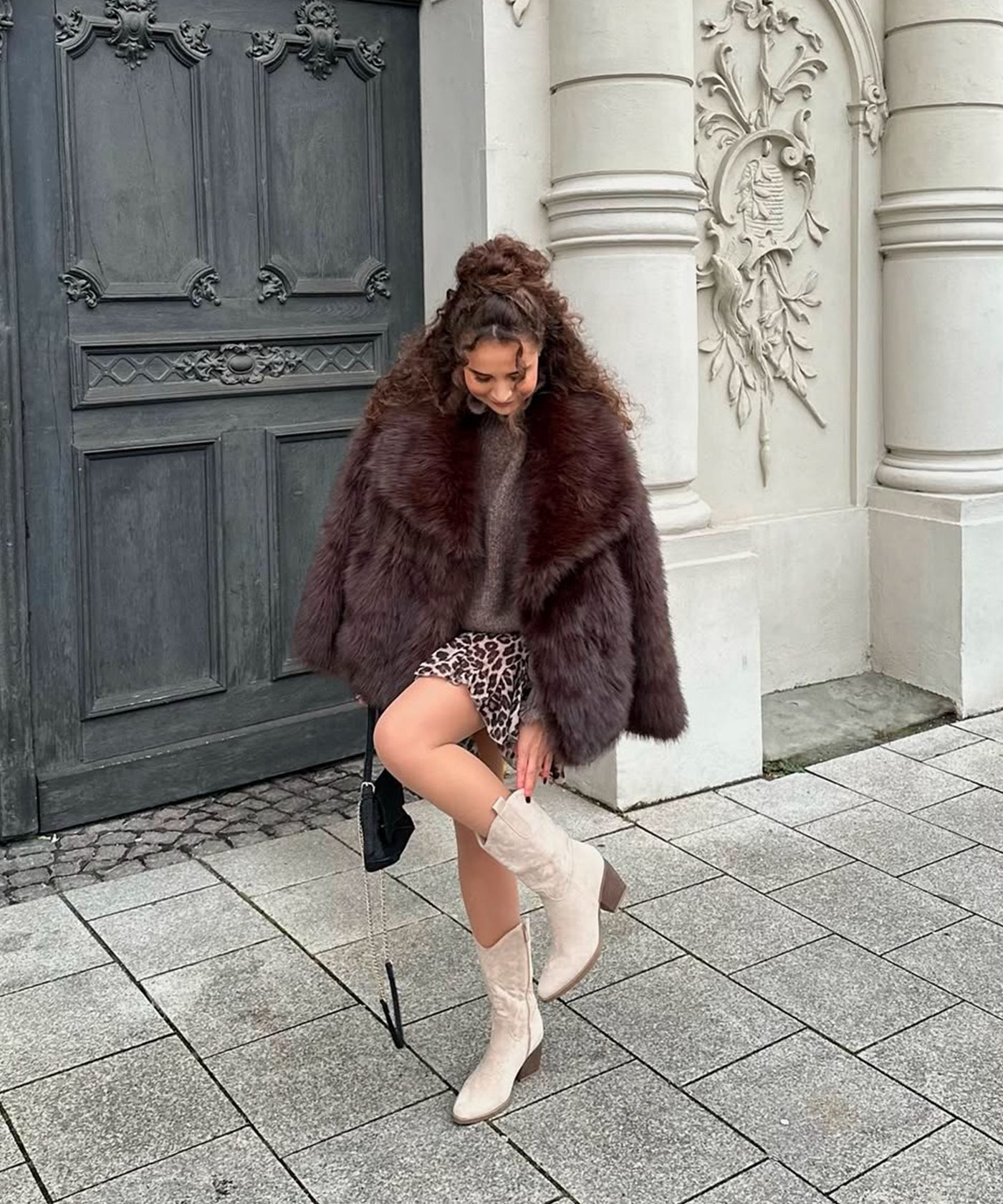 Felljacke Romina Dunkelbraun Ladypolitan ♡