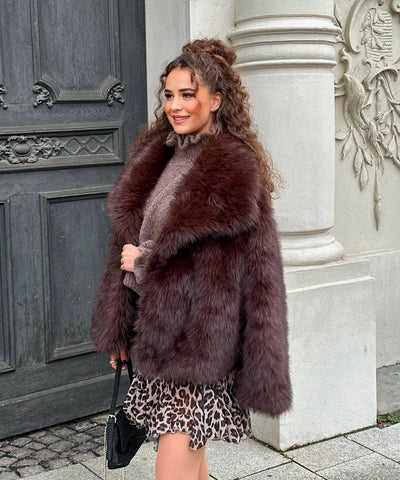 Felljacke Romina Dunkelbraun Ladypolitan ♡