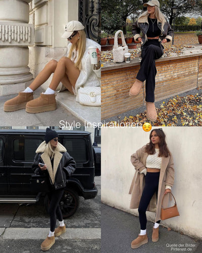 Gefütterte Plateau Boots Nina Beige  Ladypolitan ♡   