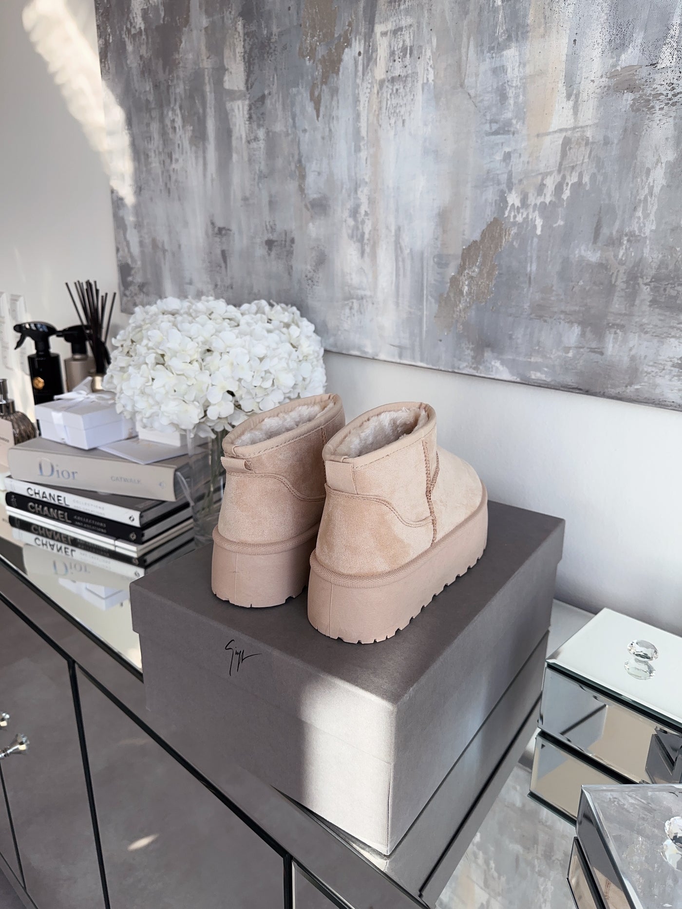 Gefütterte Plateau Boots Nina Beige  Ladypolitan ♡   