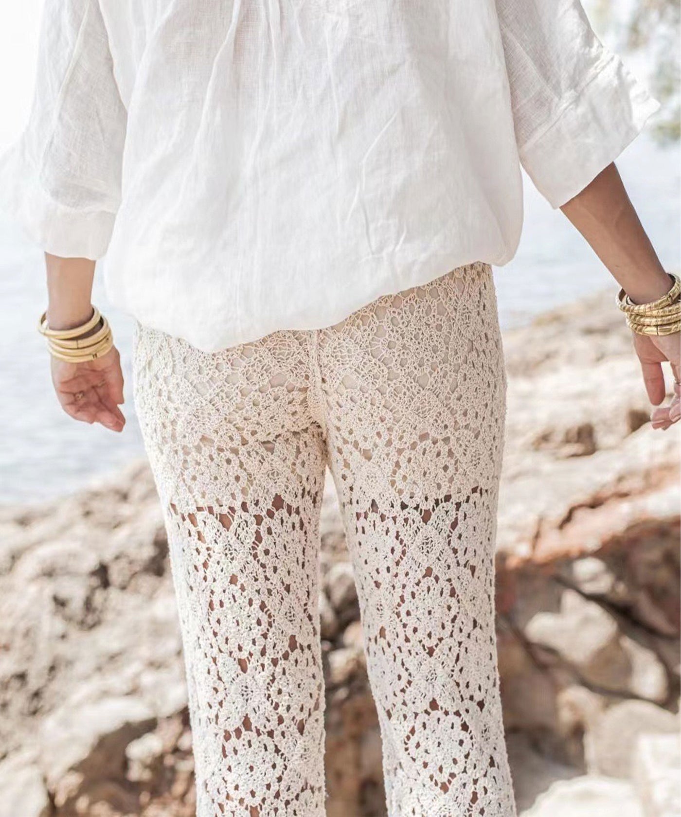 Häkel Hose Patrisa Beige Ladypolitan ♡