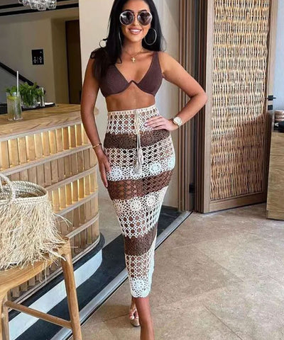 Häkel Maxi Rock Mariah Braun  Ladypolitan ♡   