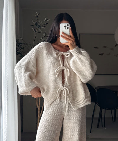 Cardigan Schleife Fia Beige Ladypolitan ♡
