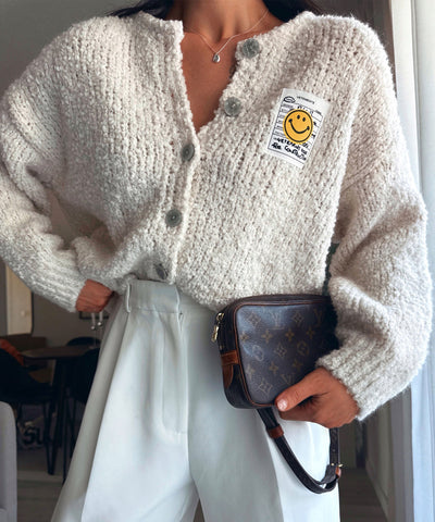 Boucle Cardigan Lalya Beige Ladypolitan ♡