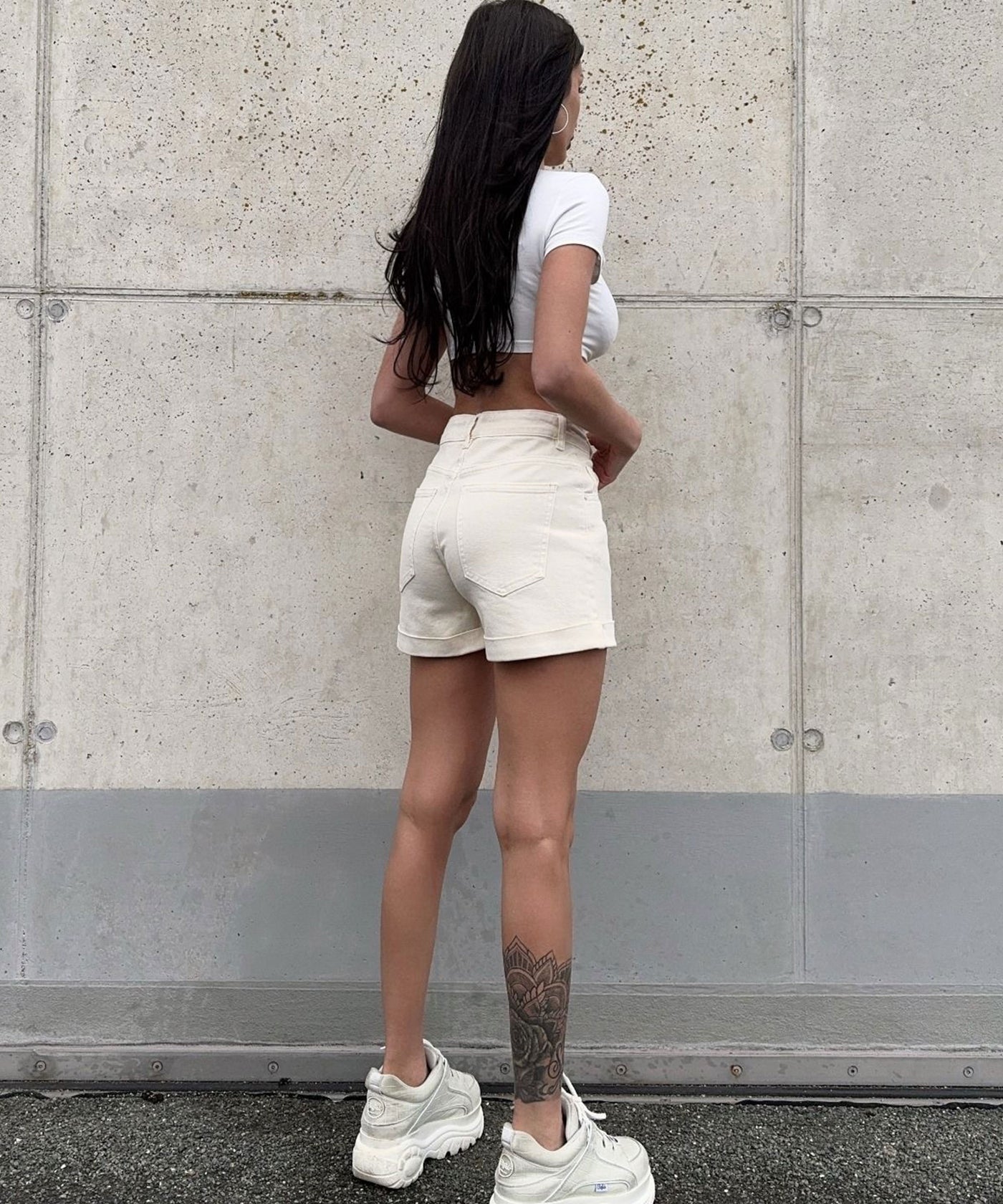 Jeans Shorts Lilani Creme Ladypolitan ♡