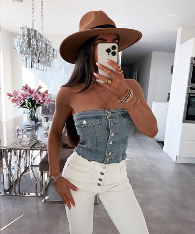 Jeans Top Skye Hellblau  Ladypolitan ♡   