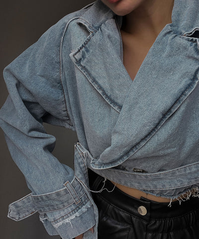 Jeans Trenchjacke Cia Blau Ladypolitan ♡