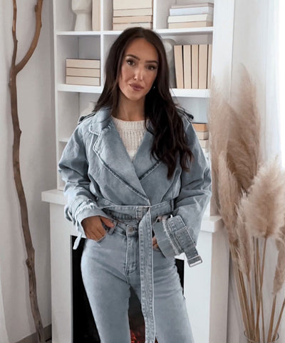Jeans Trenchjacke Cia Blau Ladypolitan ♡