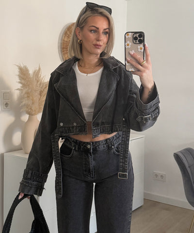 Jeans Trenchjacke Cia Grau Ladypolitan ♡