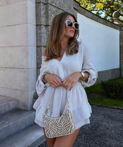 Musselin Jumpsuit Juana Weiß Ladypolitan ♡