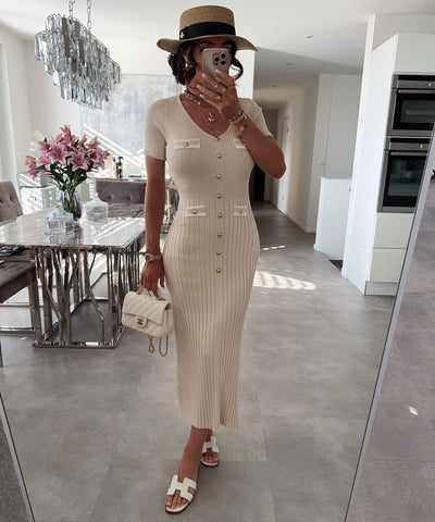 Kleid Augustina Beige Ladypolitan ♡