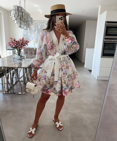 Kleid Loua Blume Weiß Ladypolitan ♡