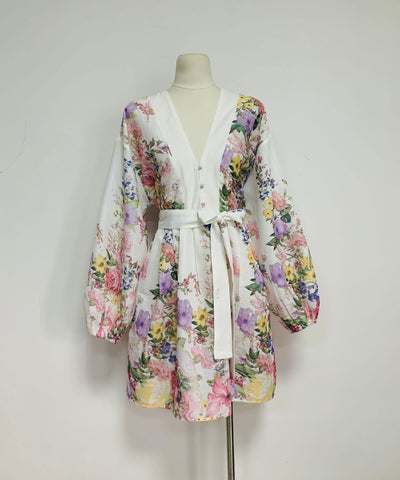 Kleid Loua Blume Weiß Ladypolitan ♡