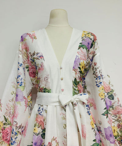 Kleid Loua Blume Weiß Ladypolitan ♡