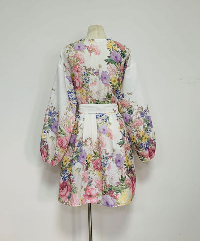 Kleid Loua Blume Weiß Ladypolitan ♡