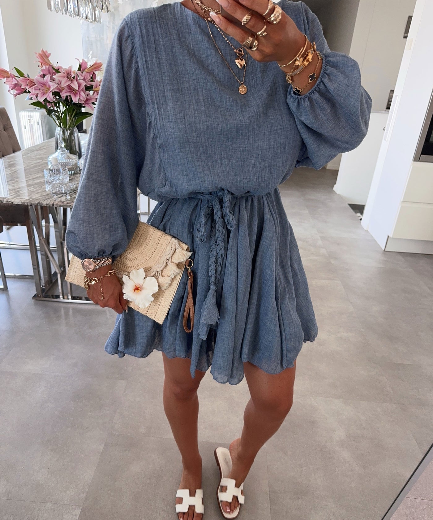 Kleid Mali Jeansblau Ladypolitan ♡