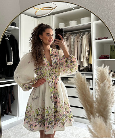Kleid Milana Blume Hellgrün Ladypolitan ♡