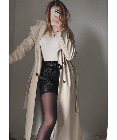 Leder Shorts Malaysia Schwarz  Ladypolitan - Fashion Onlineshop für Damen   