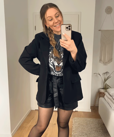 Leder Shorts Malaysia Schwarz  Ladypolitan - Fashion Onlineshop für Damen   