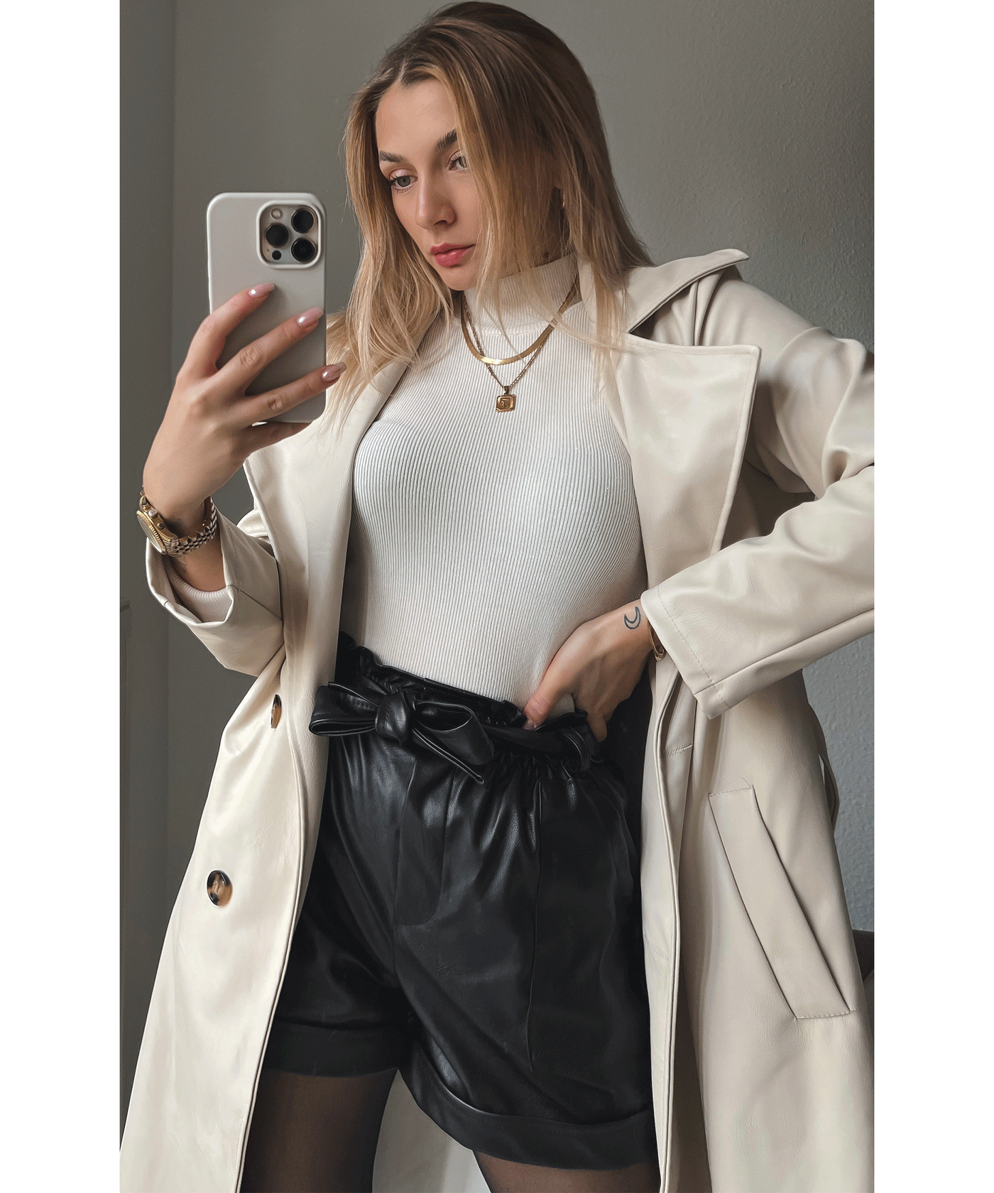 Leder Shorts Malaysia Schwarz  Ladypolitan - Fashion Onlineshop für Damen   