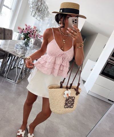 Leinen Top Nilia Rosa Ladypolitan ♡