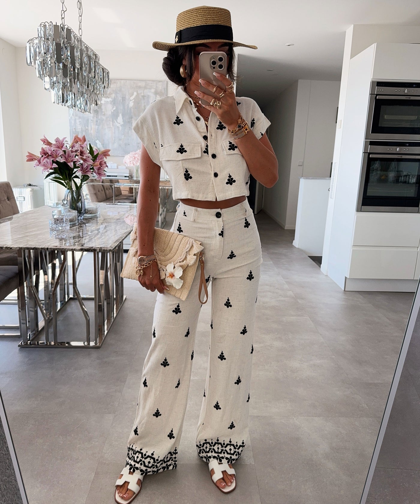 Leinenbluse Fiona Cremeweiß Ladypolitan ♡