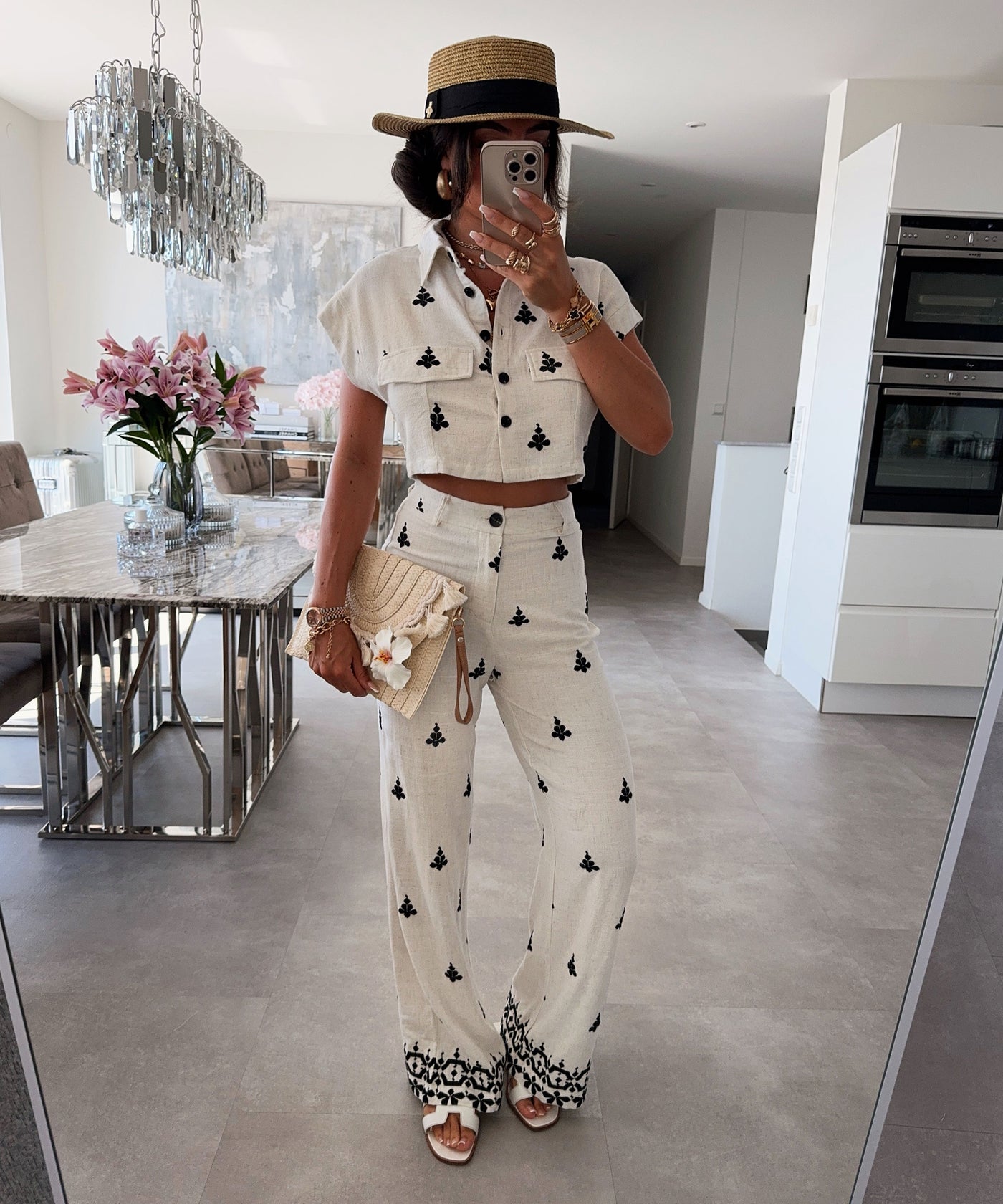 Leinenbluse Fiona Cremeweiß Ladypolitan ♡
