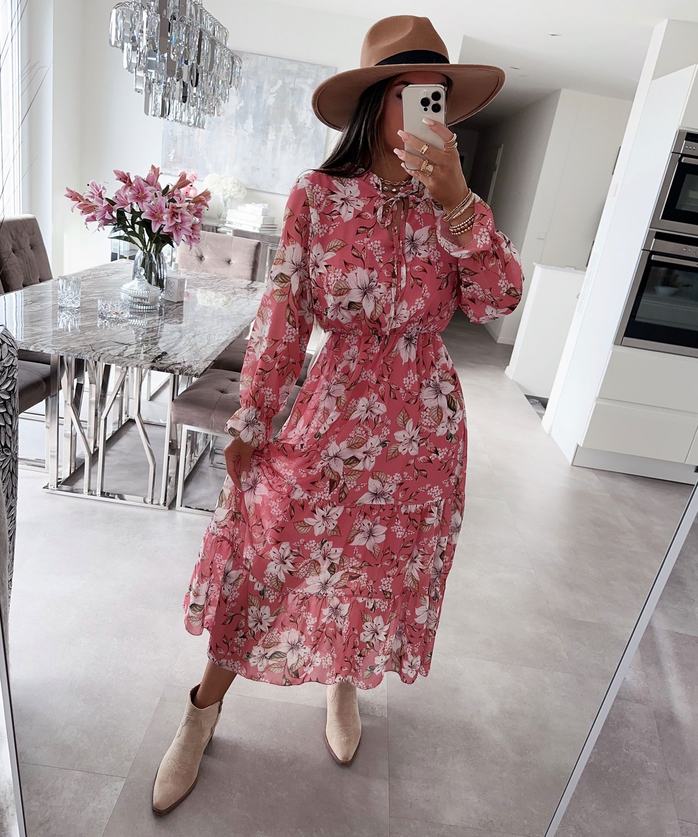 Maxi Kleid Estelle Peach  Ladypolitan ♡   