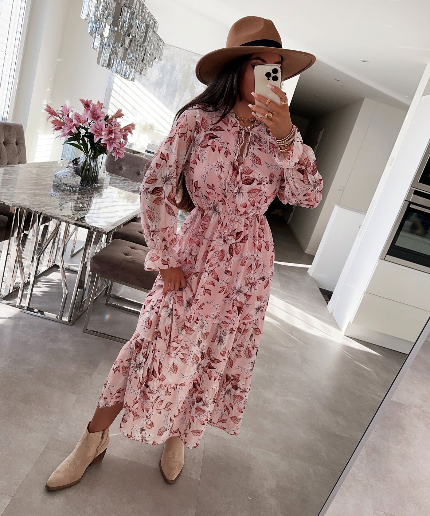 Maxi Kleid Estelle Rosa  Ladypolitan ♡   