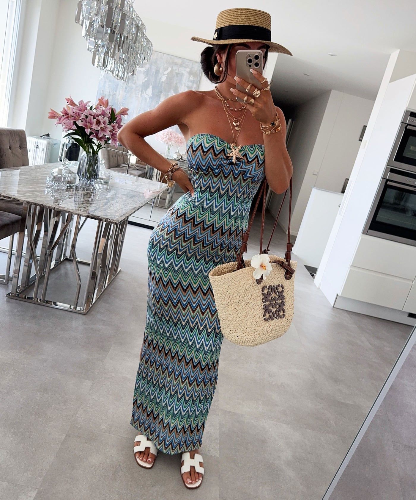 Maxi Kleid Kinea Grün Ladypolitan ♡