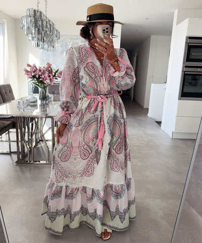 Maxi Kleid Mystia Weiß Ladypolitan ♡