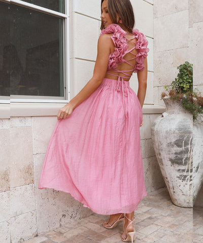 Maxi Kleid Zalya Rosa Ladypolitan ♡