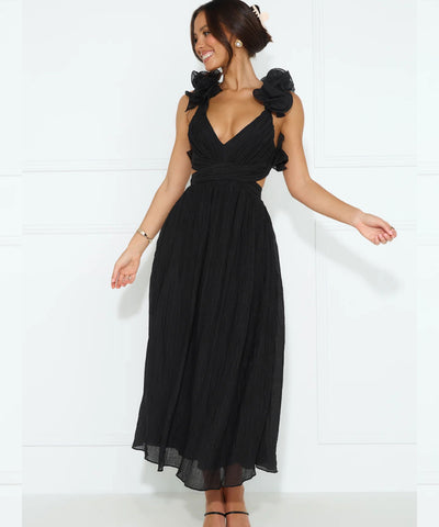 Maxi Kleid Zalya Schwarz Ladypolitan ♡