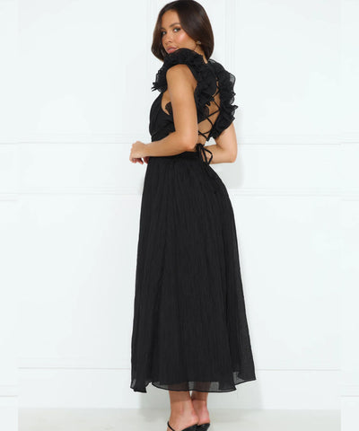 Maxi Kleid Zalya Schwarz Ladypolitan ♡