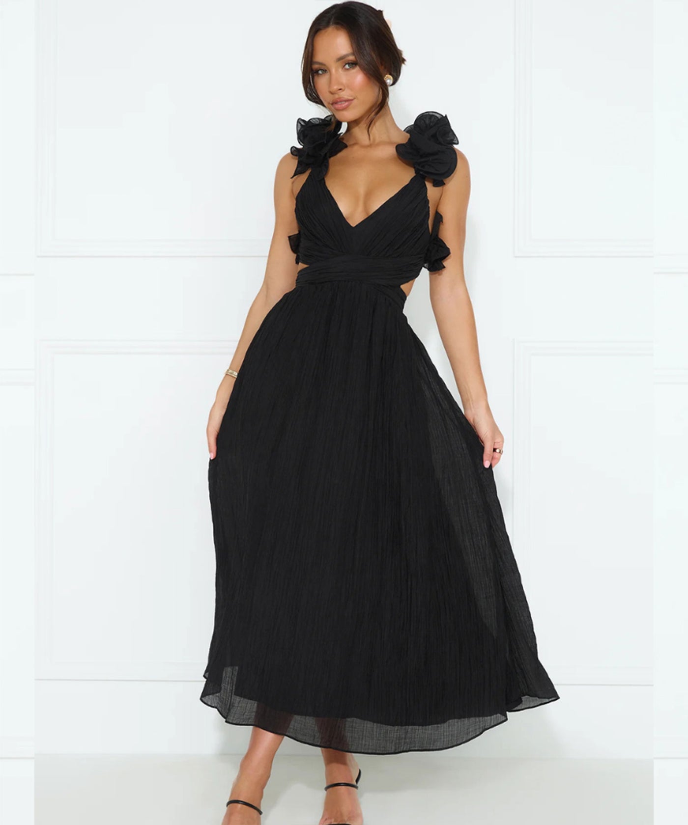 Maxi Kleid Zalya Schwarz Ladypolitan ♡