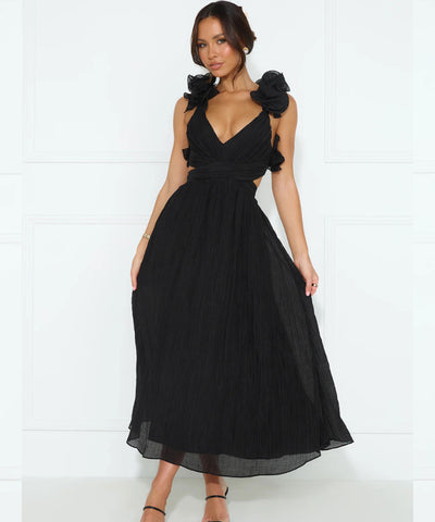 Maxi Kleid Zalya Schwarz Ladypolitan ♡