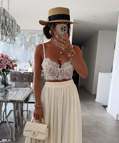 Maxi Rock Dalina Creme Ladypolitan ♡