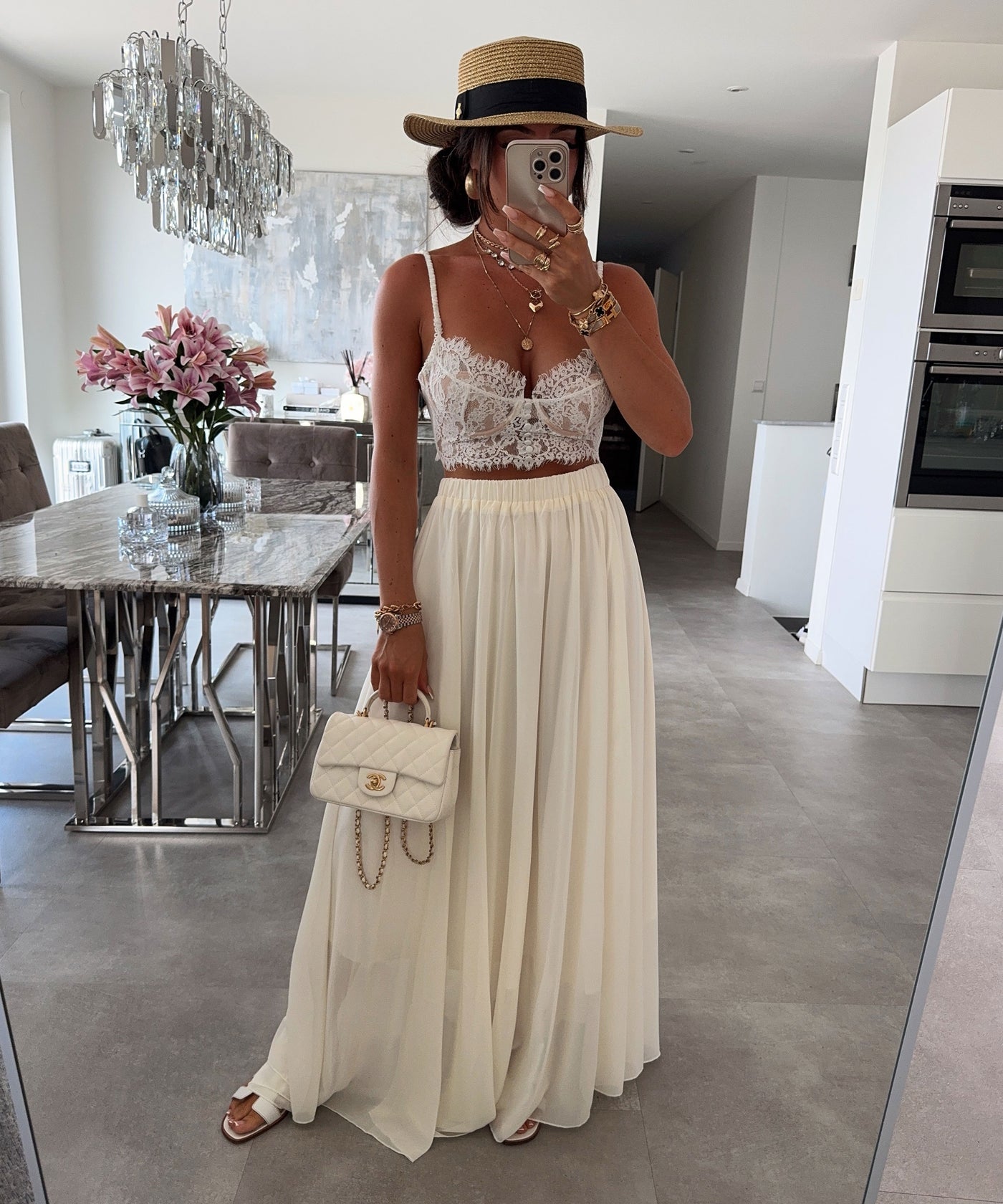 Maxi Rock Dalina Creme Ladypolitan ♡