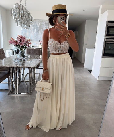 Maxi Rock Dalina Creme Ladypolitan ♡